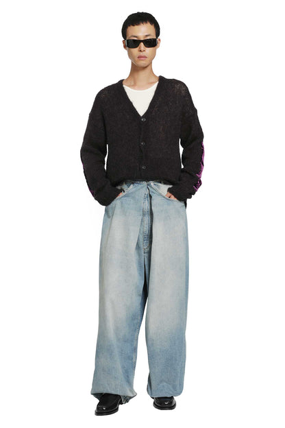 Wrap Denim Trousers