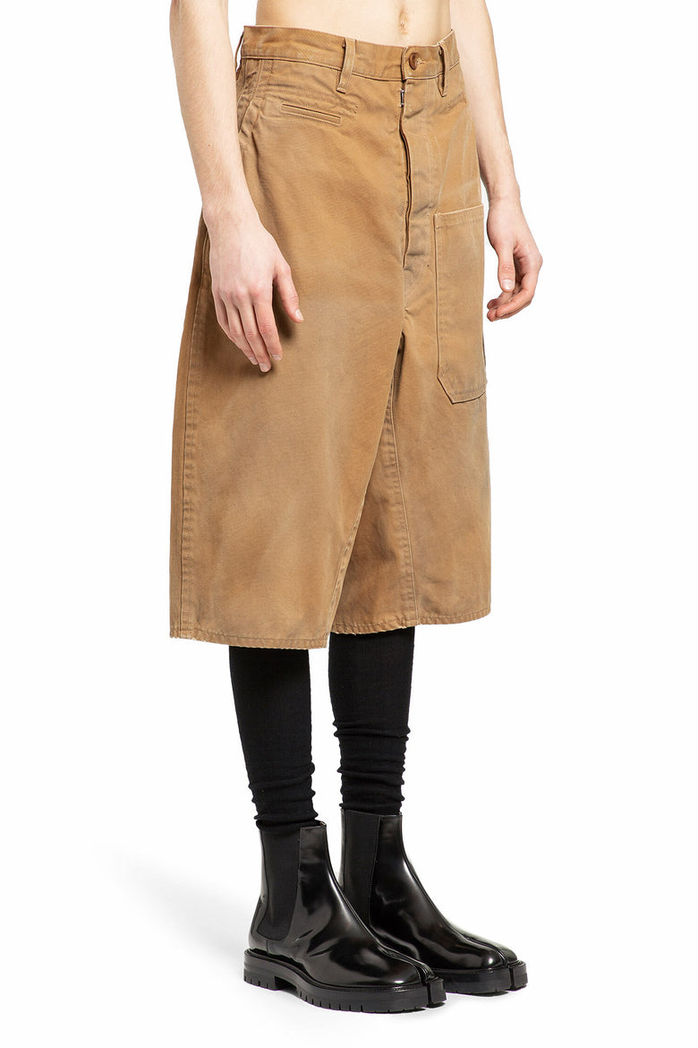 MAISON MARGIELA MAN BEIGE SHORTS & SKIRTS