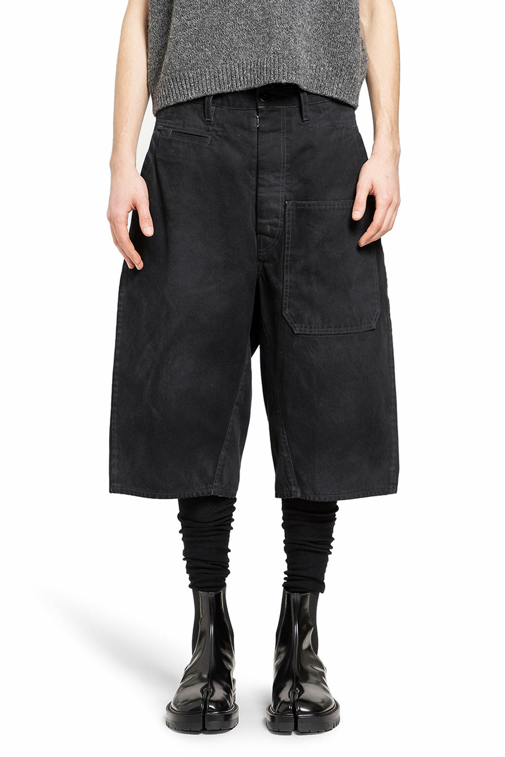 MAISON MARGIELA MAN BLACK SHORTS & SKIRTS