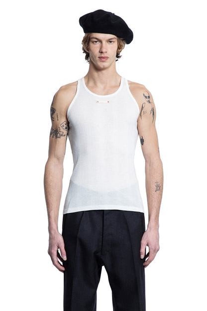 MAISON MARGIELA MAN WHITE T-SHIRTS & TANK TOPS