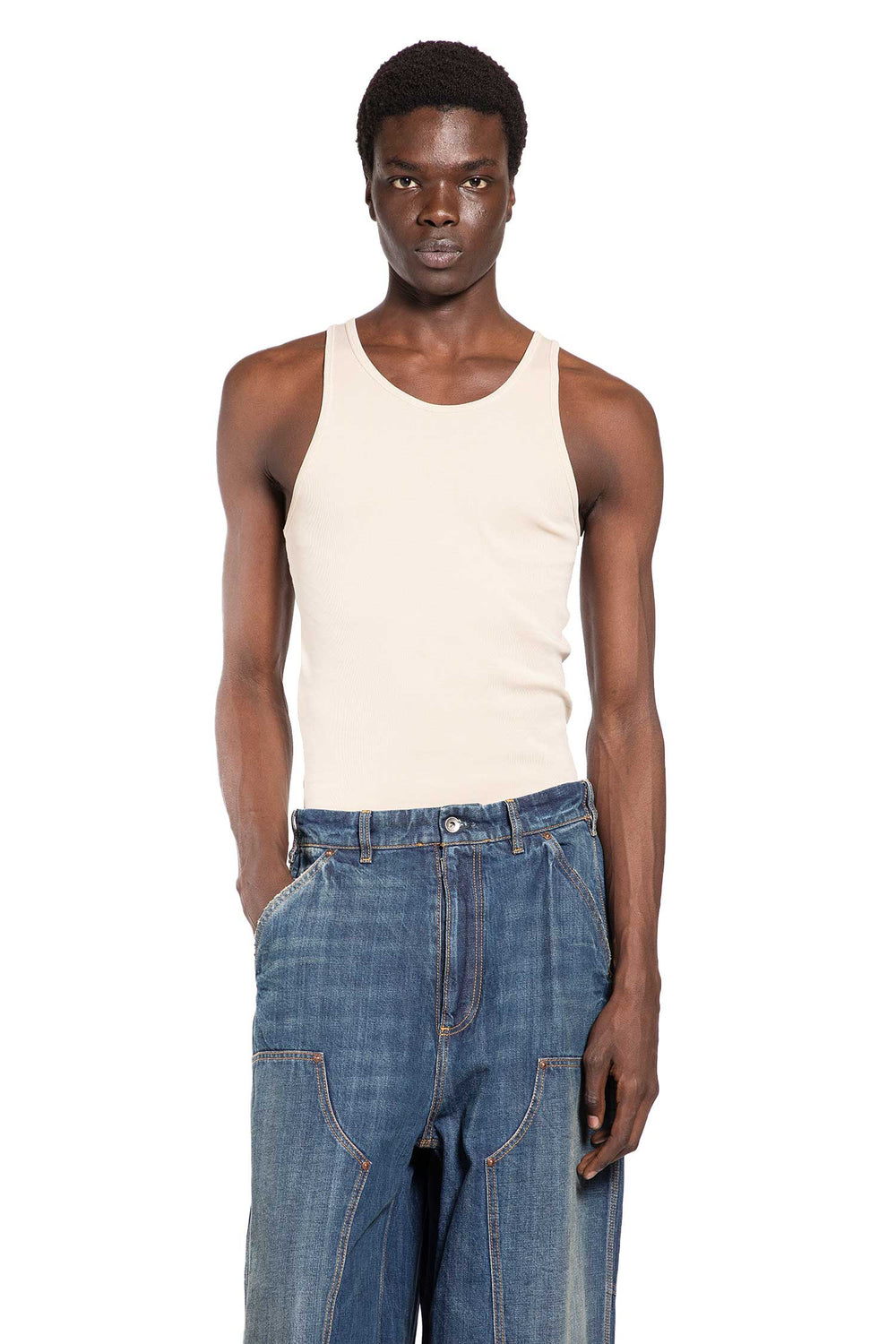MAISON MARGIELA Ribbed Jersey Tank Top man