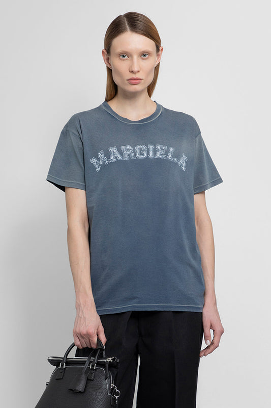 MAISON MARGIELA WOMAN BLUE T-SHIRTS & TANK TOPS