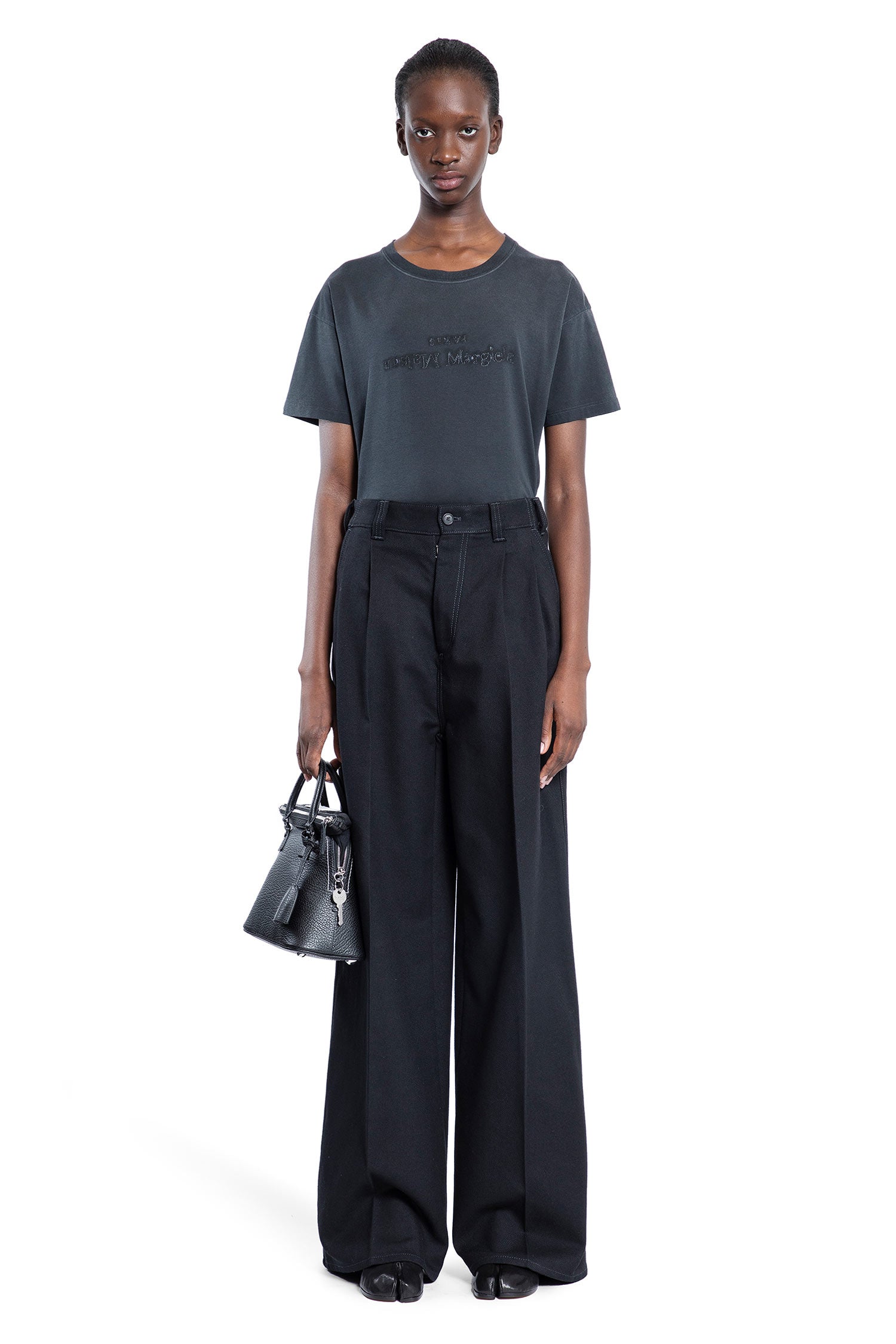 MAISON MARGIELA WOMAN GREY T-SHIRTS & TANK TOPS