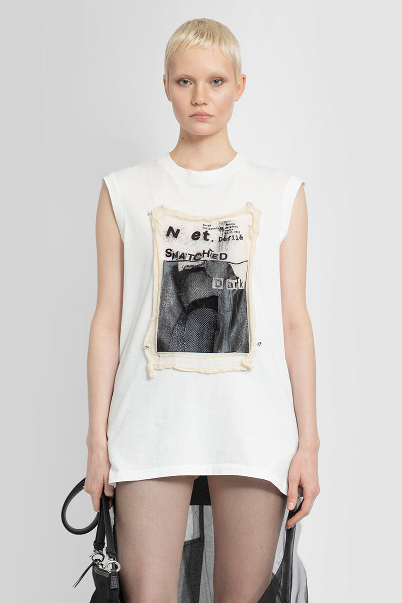 MAISON MARGIELA WOMAN WHITE TANK TOPS - MAISON MARGIELA - TANK