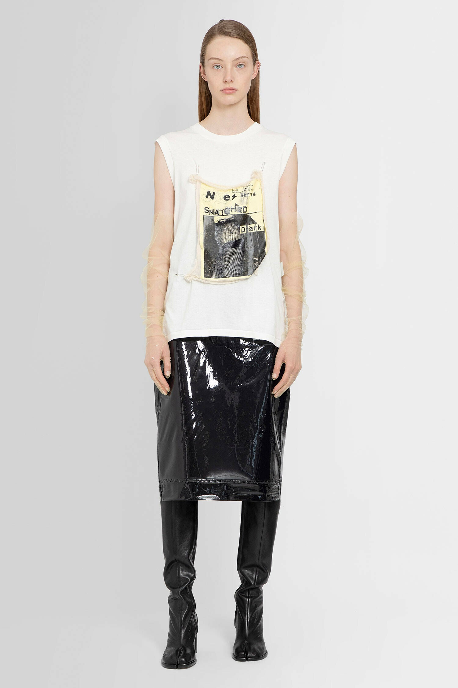 MAISON MARGIELA WOMAN WHITE T-SHIRTS & TANK TOPS