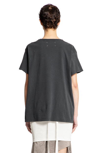 MAISON MARGIELA WOMAN BLACK T-SHIRTS & TANK TOPS