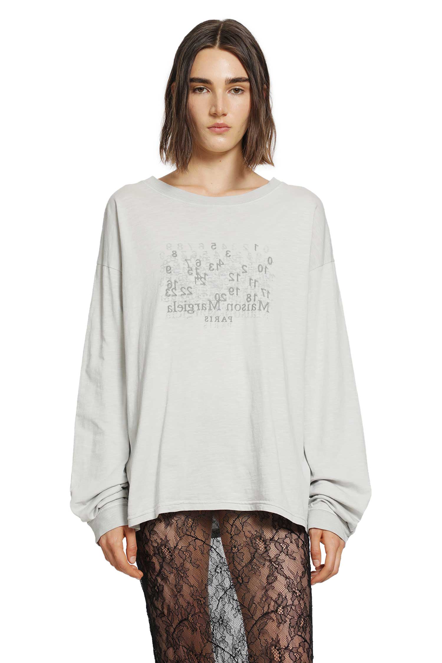 MAISON MARGIELA Signature Numeric Cotton T-Shirt woman