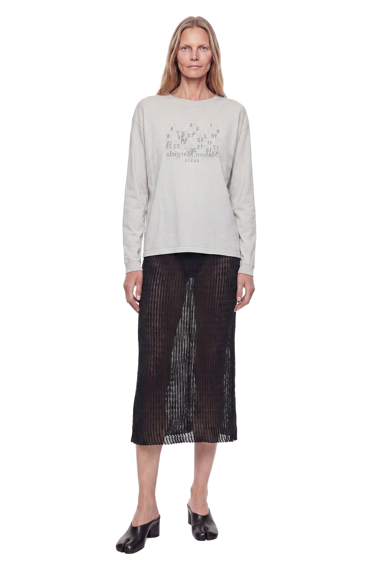 MAISON MARGIELA Signature Numeric Cotton T-Shirt woman