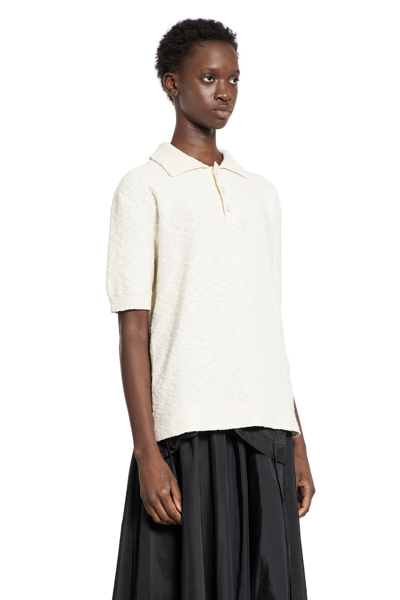 MAISON MARGIELA WOMAN OFF-WHITE T-SHIRTS & TANK TOPS