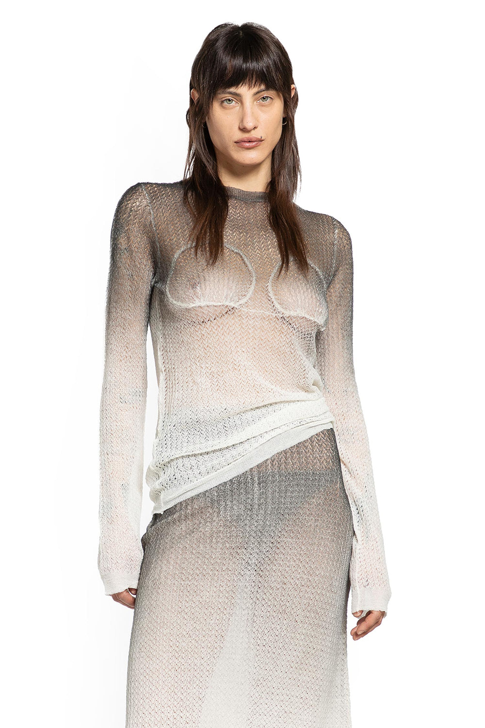 MAISON MARGIELA Sheer Knit Top woman