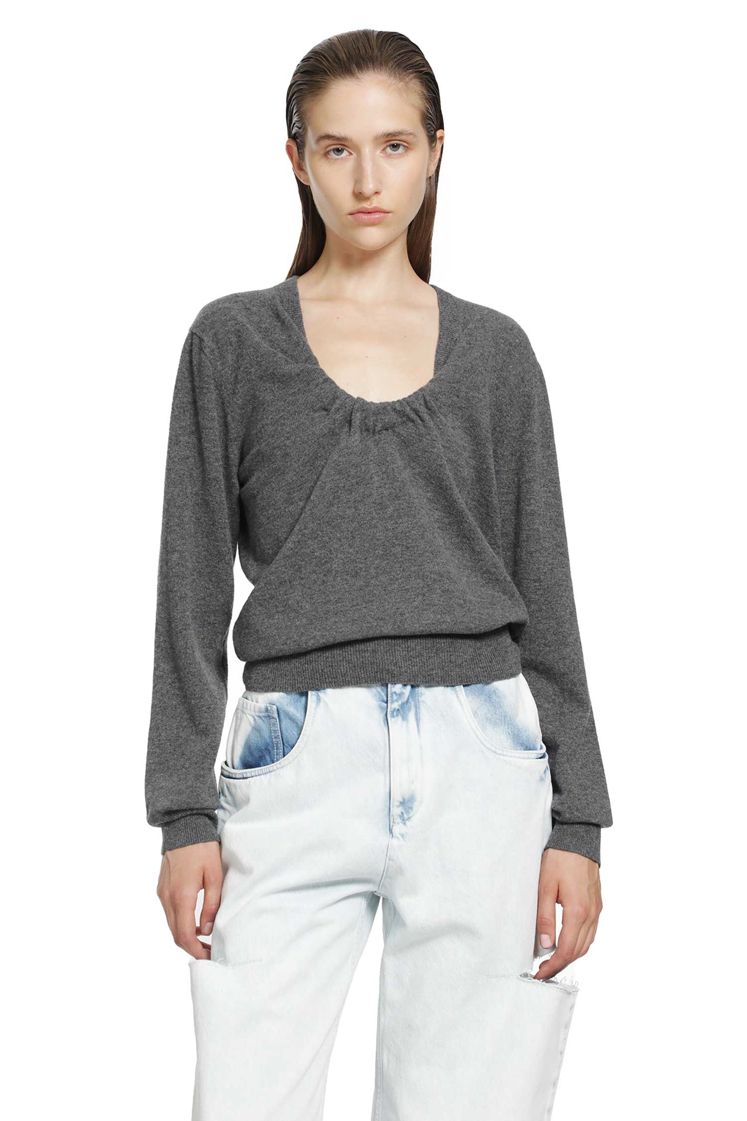 Twisted Knit Crewneck Sweater