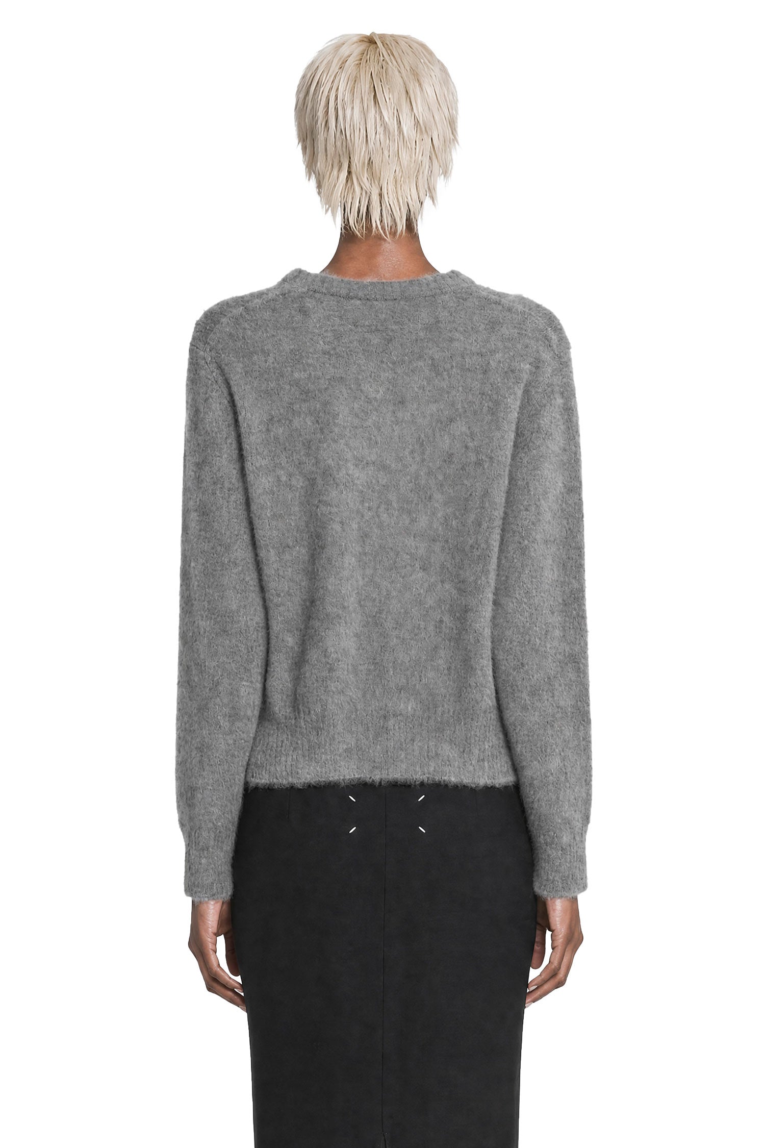 MAISON MARGIELA Brushed Alpaca V-Neck Sweater woman
