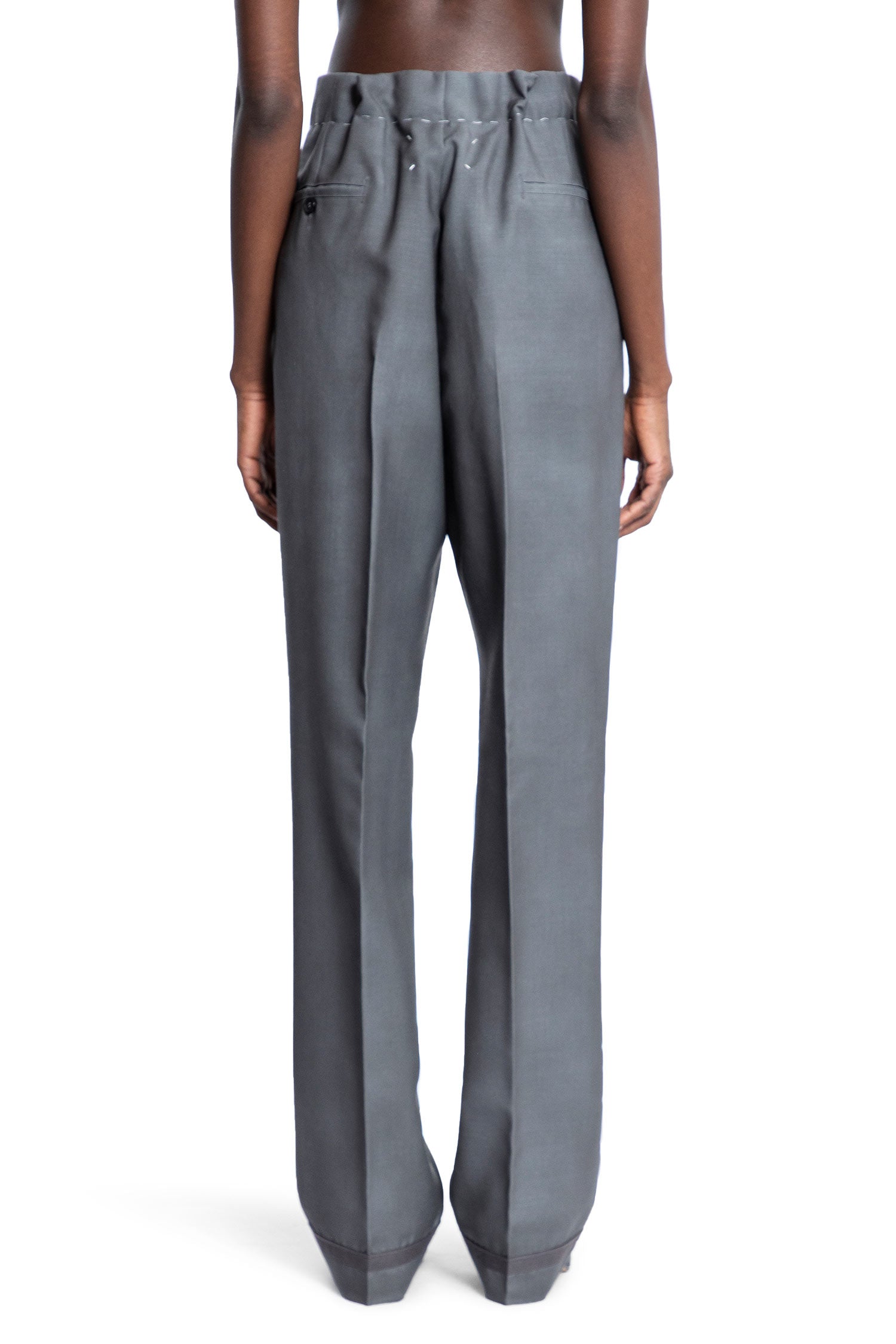 MAISON MARGIELA WOMAN GREY TROUSERS