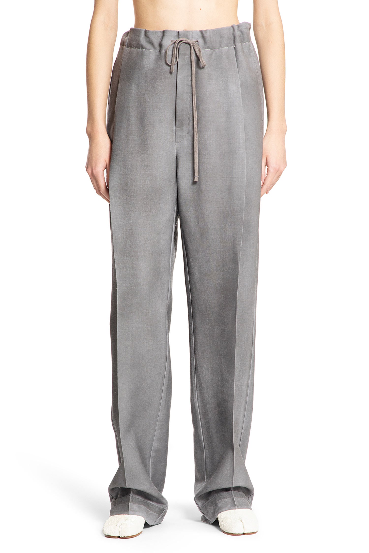 MAISON MARGIELA WOMAN GREY TROUSERS