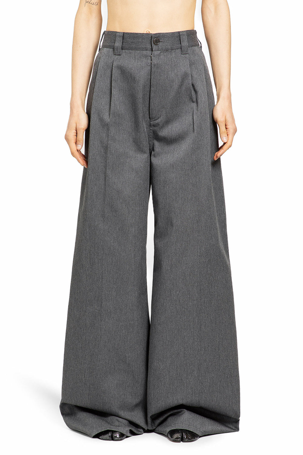 MAISON MARGIELA WOMAN GREY TROUSERS