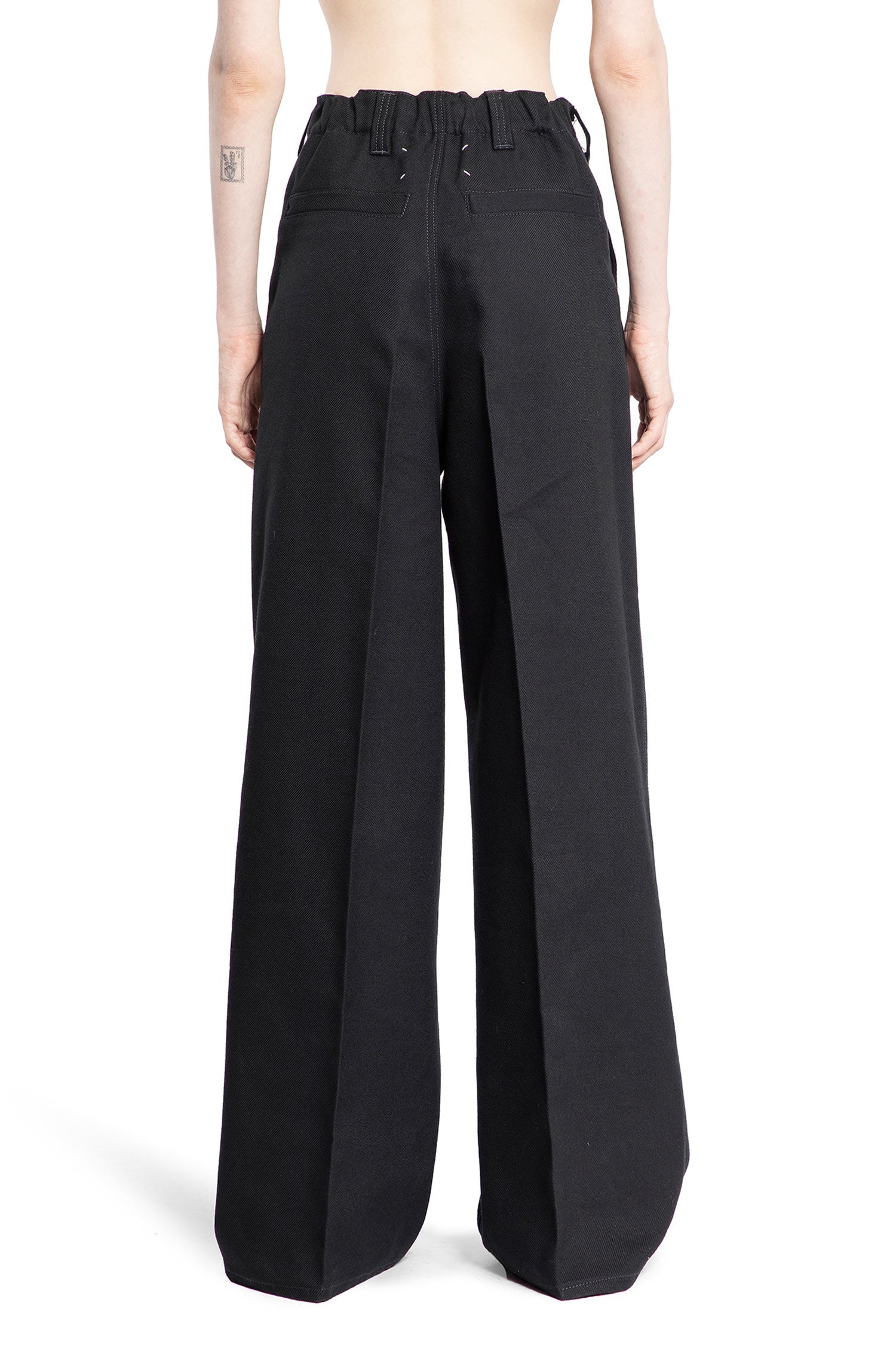 MAISON MARGIELA WOMAN BLACK TROUSERS