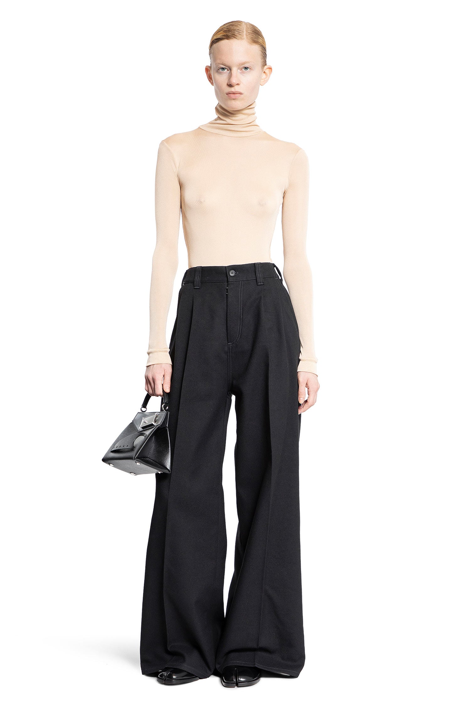 MAISON MARGIELA WOMAN BLACK TROUSERS