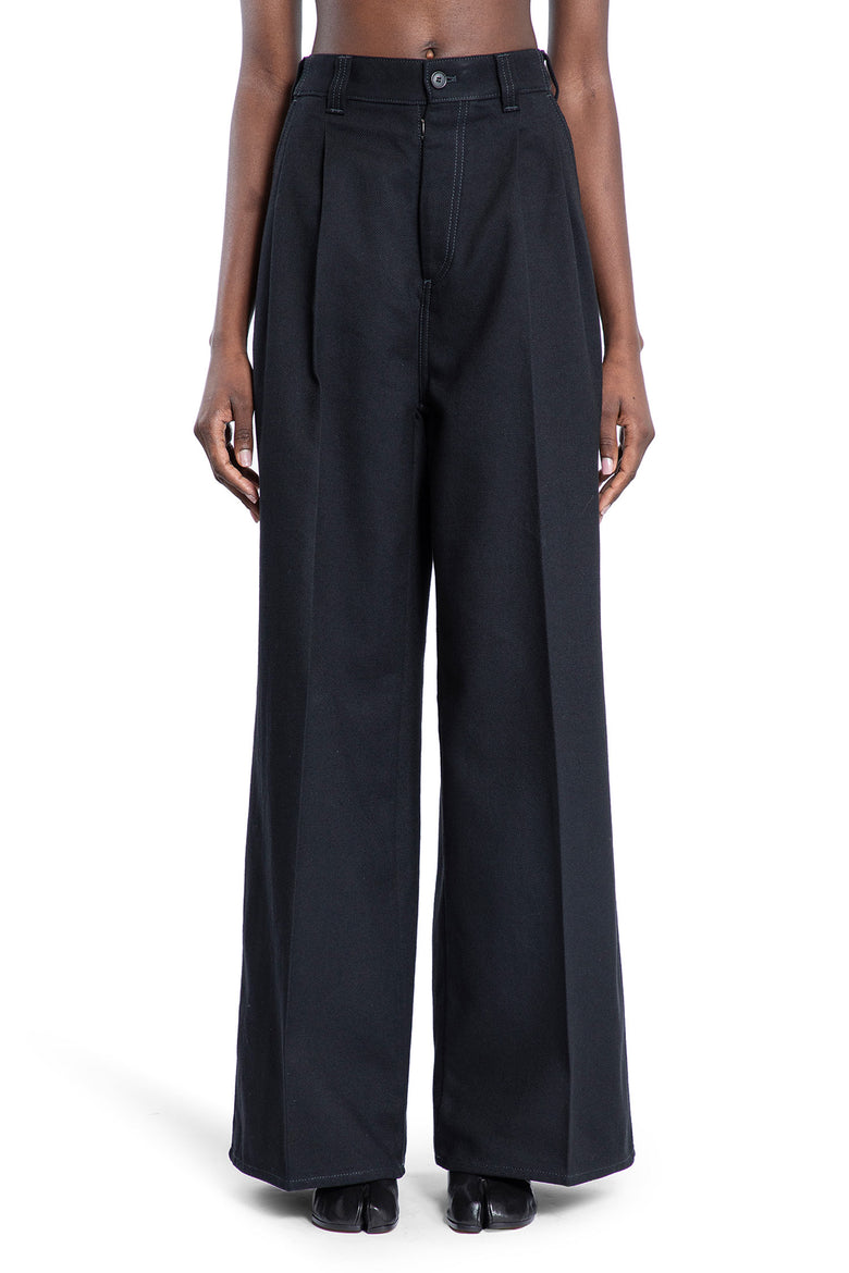 MAISON MARGIELA WOMAN BLACK TROUSERS