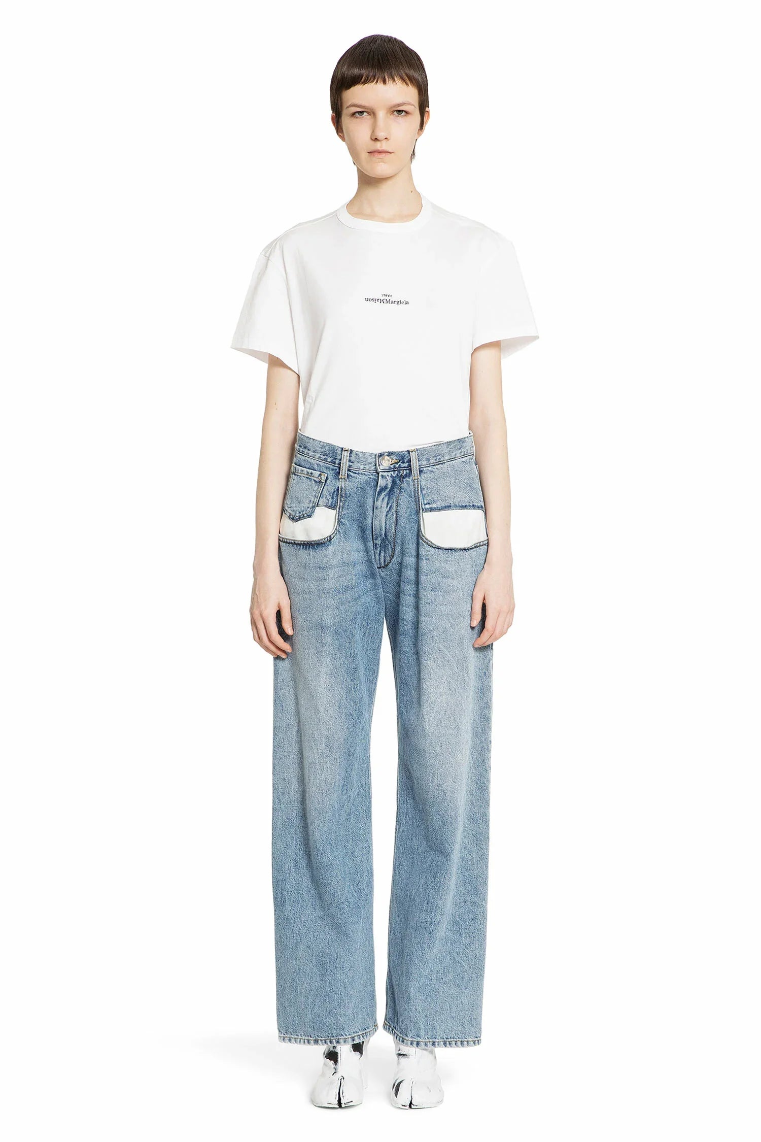 MAISON MARGIELA WOMAN BLUE JEANS - Antonioli.eu