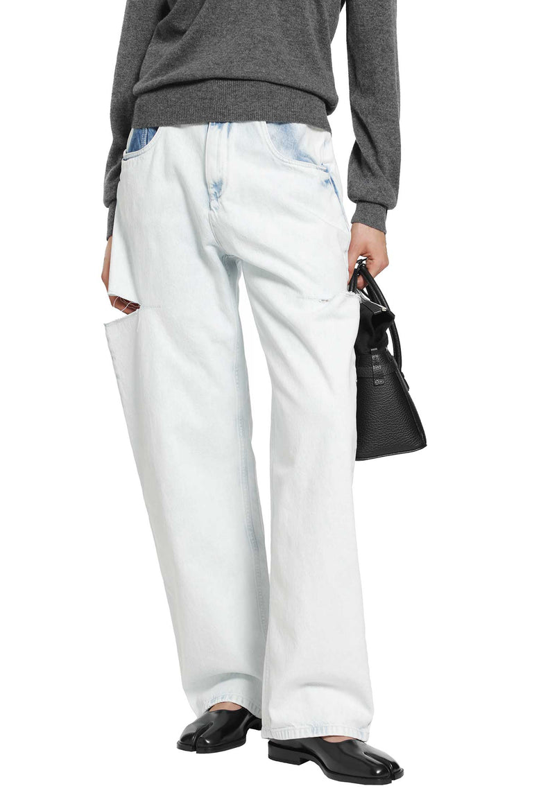 MAISON MARGIELA Bleached Cut-out Jeans woman