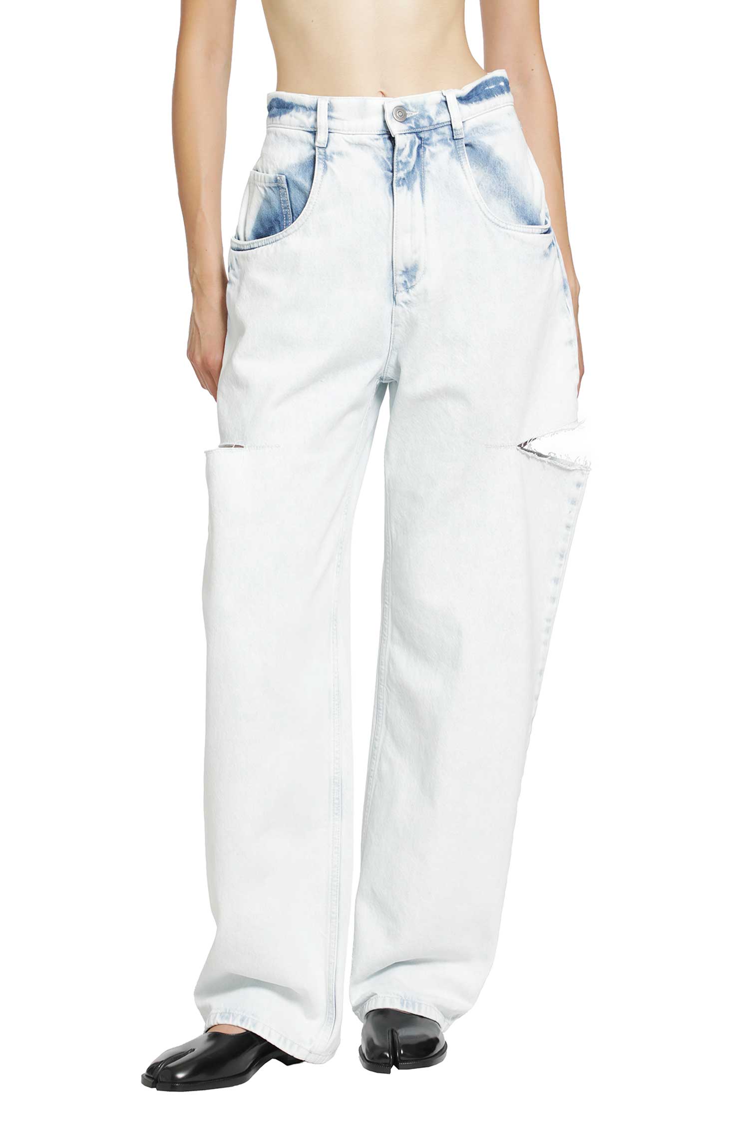 MAISON MARGIELA Bleached Cut-out Jeans woman