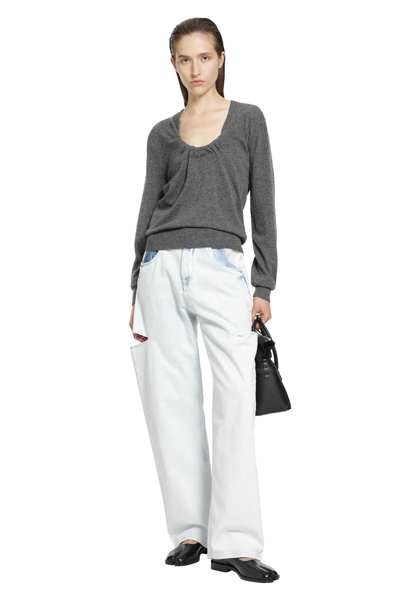 MAISON MARGIELA Bleached Cut-out Jeans woman