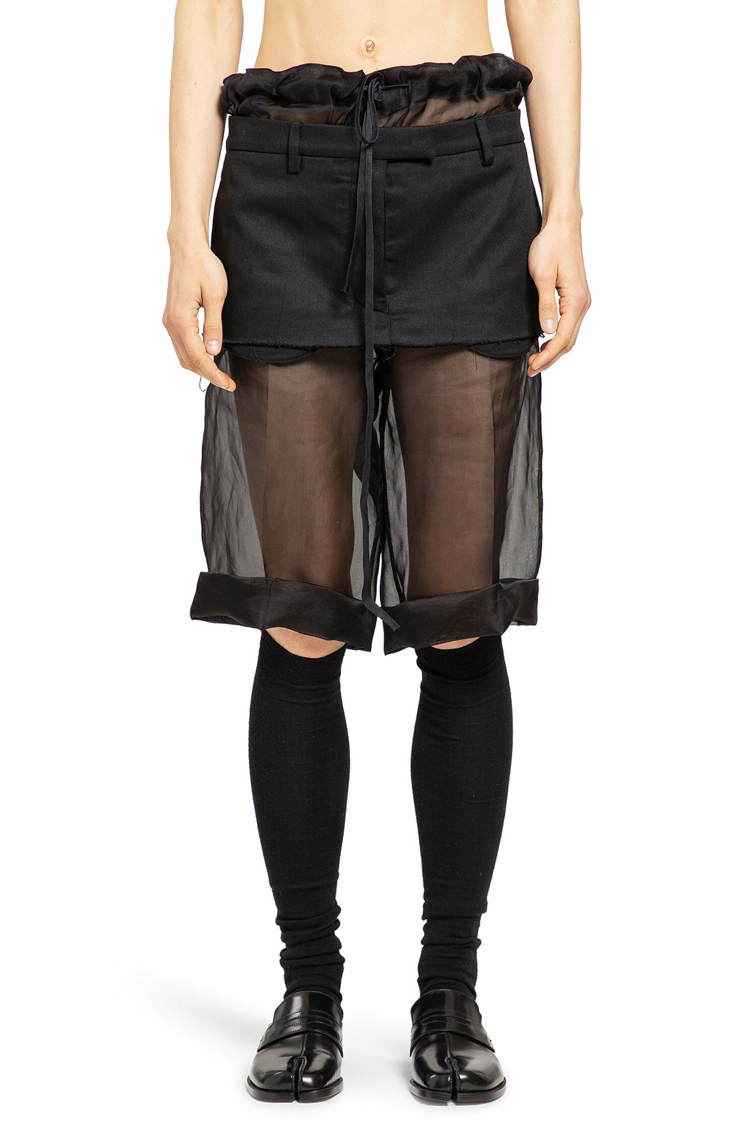 MAISON MARGIELA WOMAN BLACK SHORTS