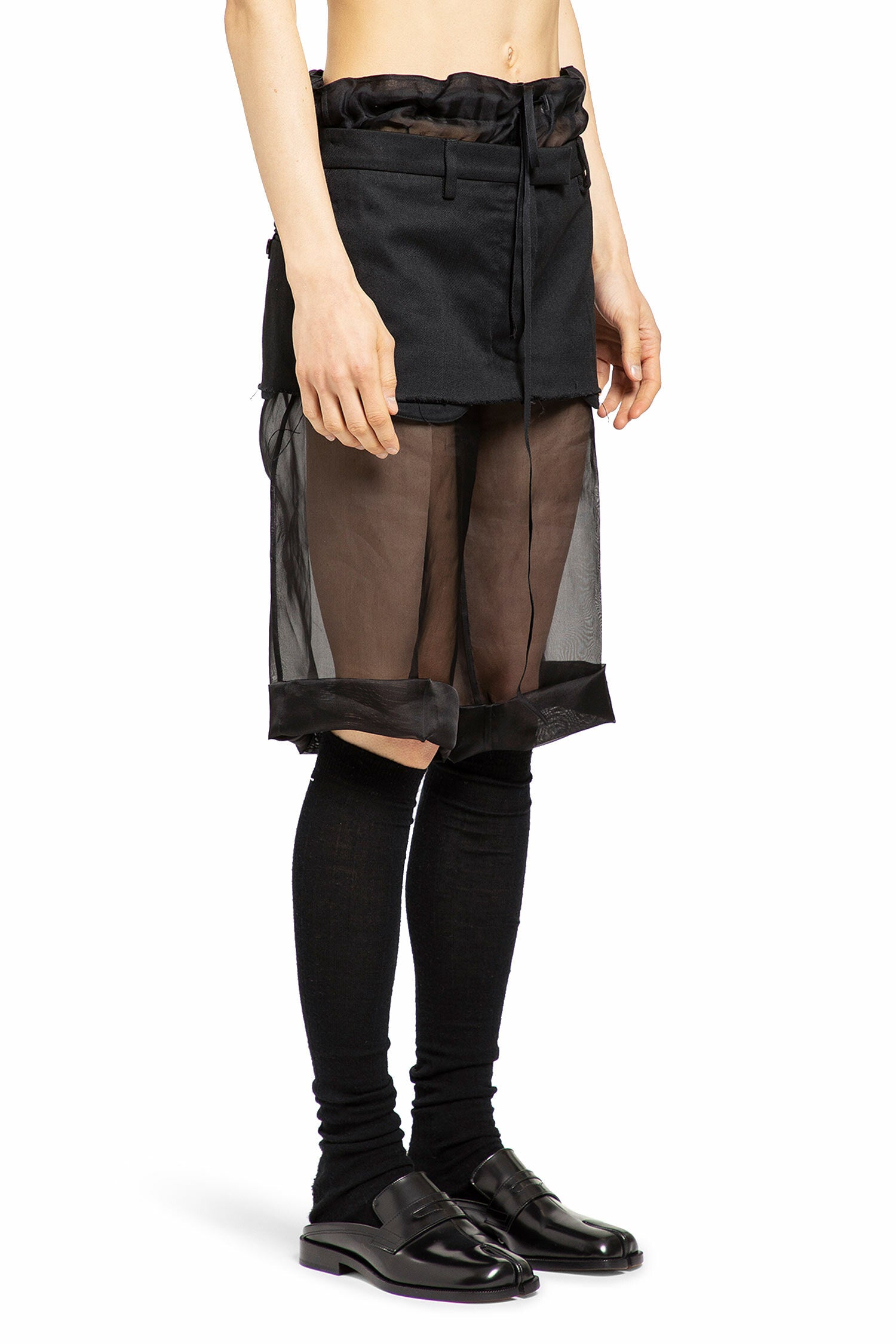 MAISON MARGIELA WOMAN BLACK SHORTS