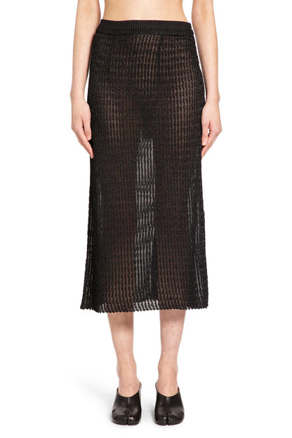 Ribbed-Knit Midi Skirt