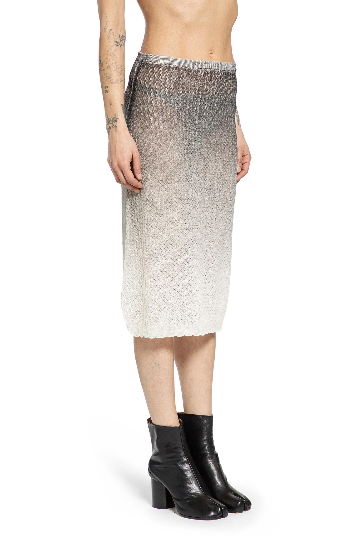 Sheer Knit Midi Skirt