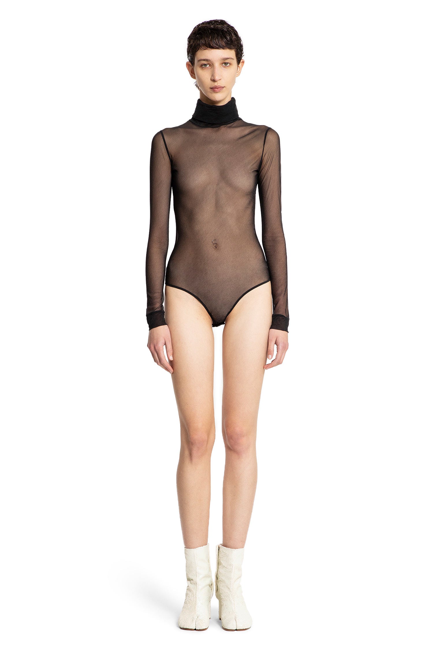 MAISON MARGIELA WOMAN BLACK BODYSUITS