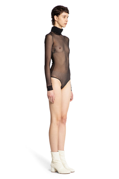 MAISON MARGIELA WOMAN BLACK BODYSUITS