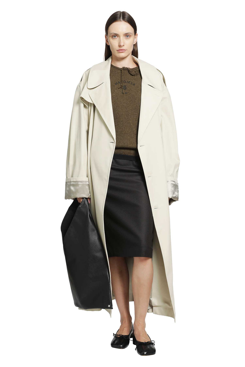 MM6 MAISON MARGIELA Cotton Twill Trench Coat woman