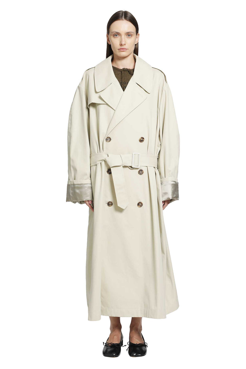 MM6 MAISON MARGIELA Cotton Twill Trench Coat woman