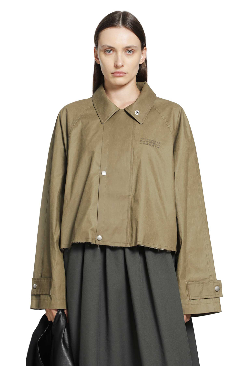 MM6 MAISON MARGIELA Cropped Wax Jacket woman