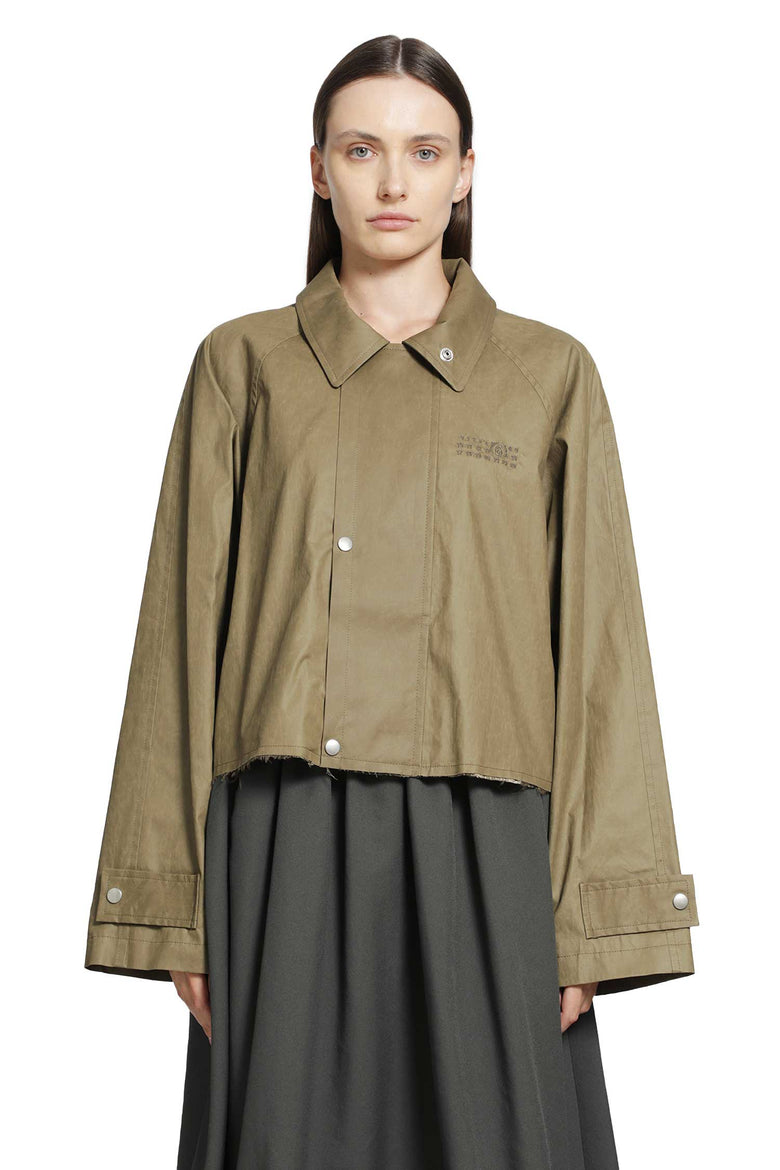 
              MM6 MAISON MARGIELA Cropped Wax Jacket woman
            