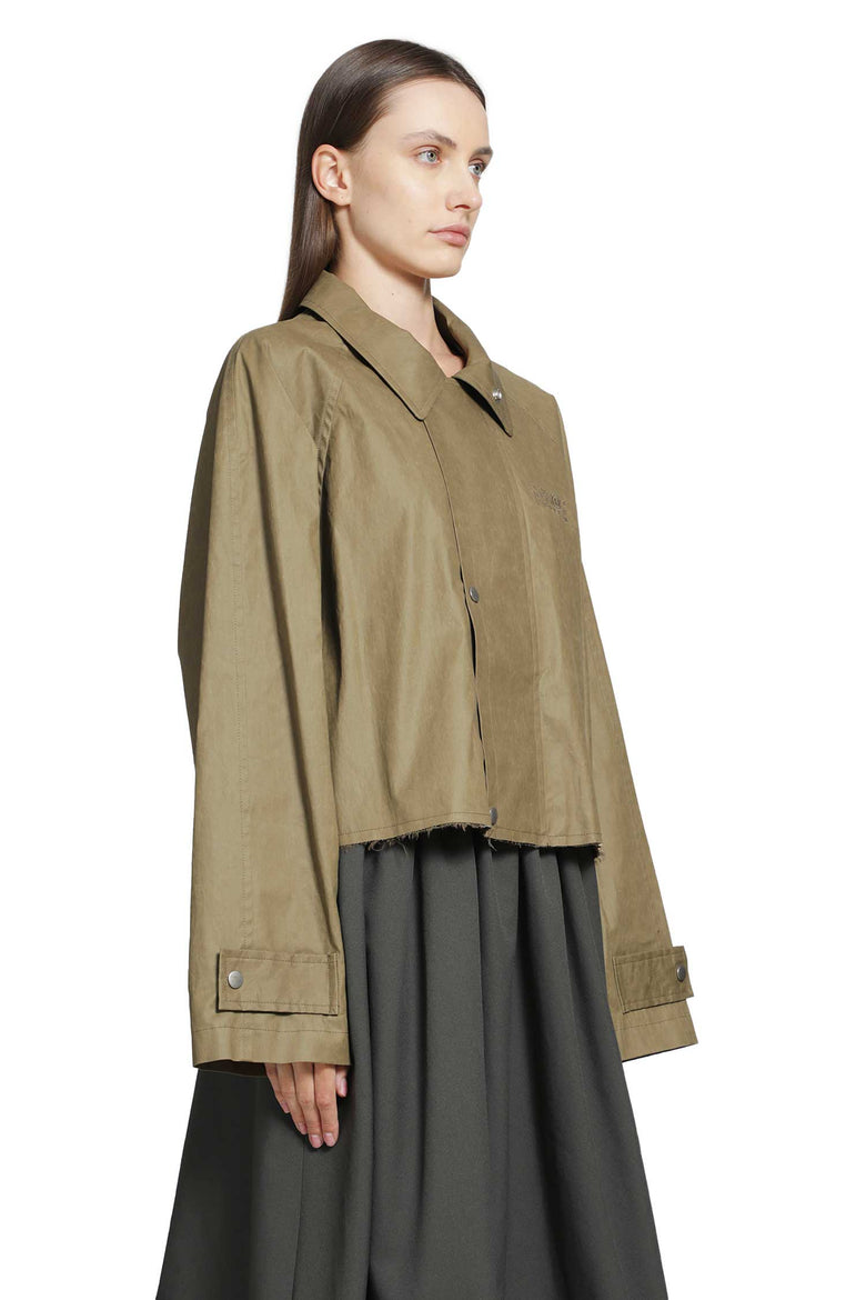 
              MM6 MAISON MARGIELA Cropped Wax Jacket woman
            
