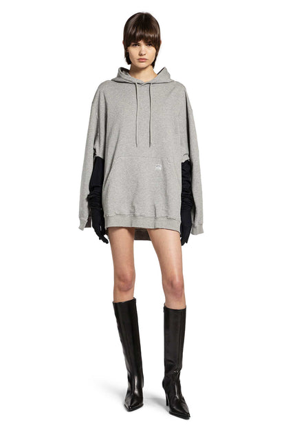 Hooeded Glove Sweatshirt Mini Dress