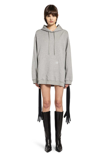 Hooeded Glove Sweatshirt Mini Dress