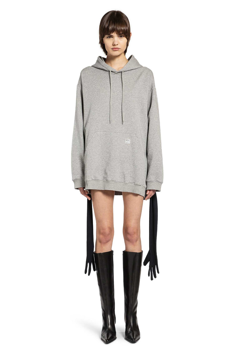 Hooeded Glove Sweatshirt Mini Dress