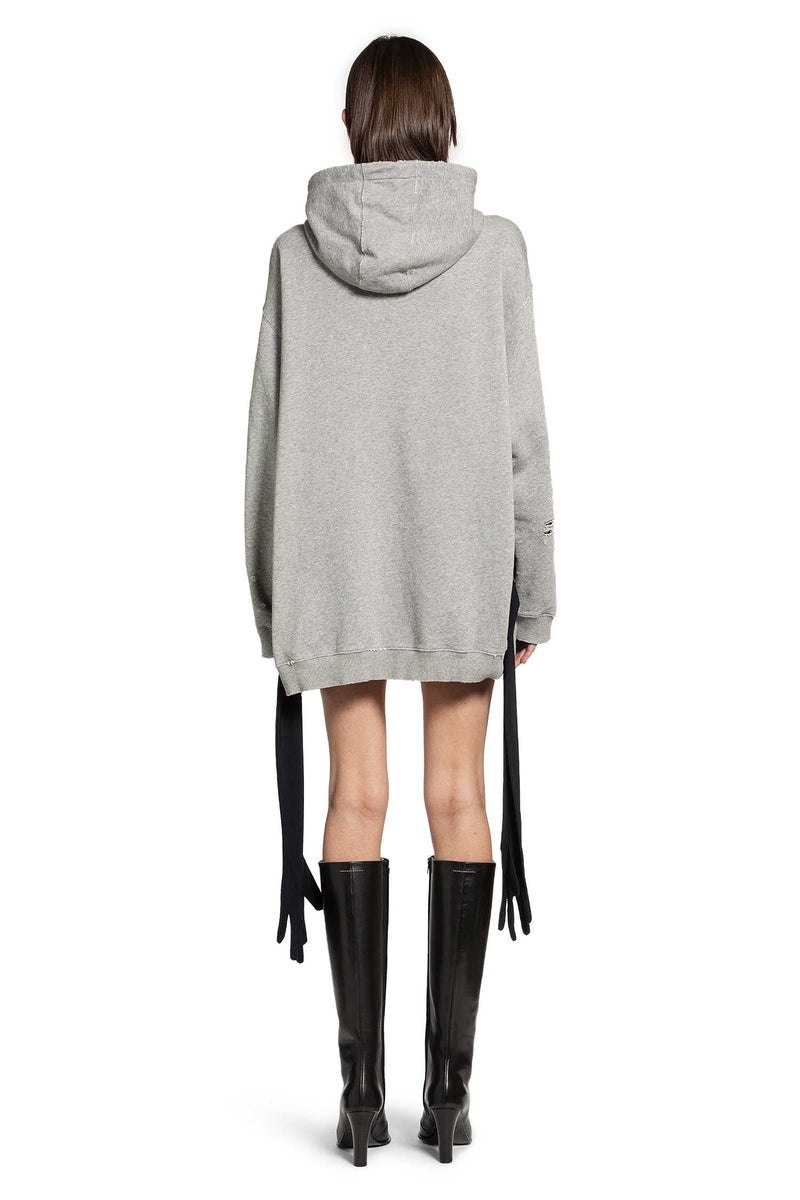 Hooeded Glove Sweatshirt Mini Dress