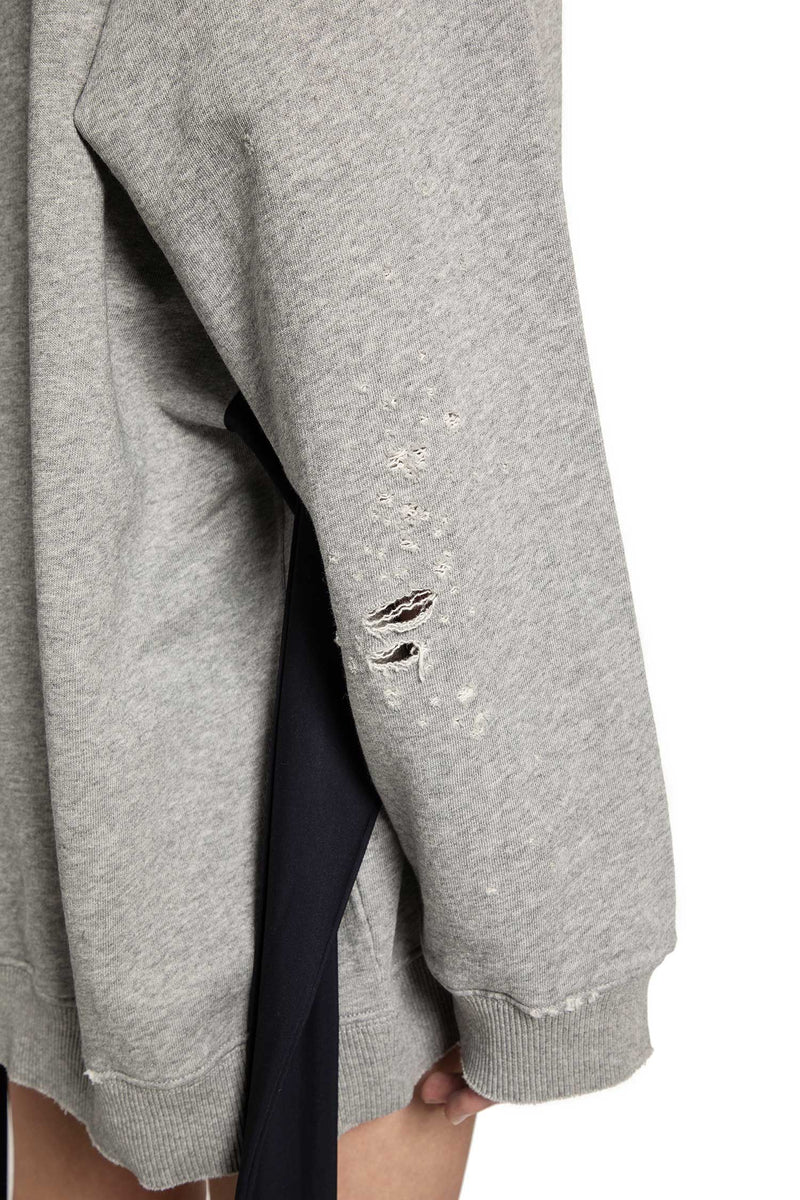 Hooeded Glove Sweatshirt Mini Dress