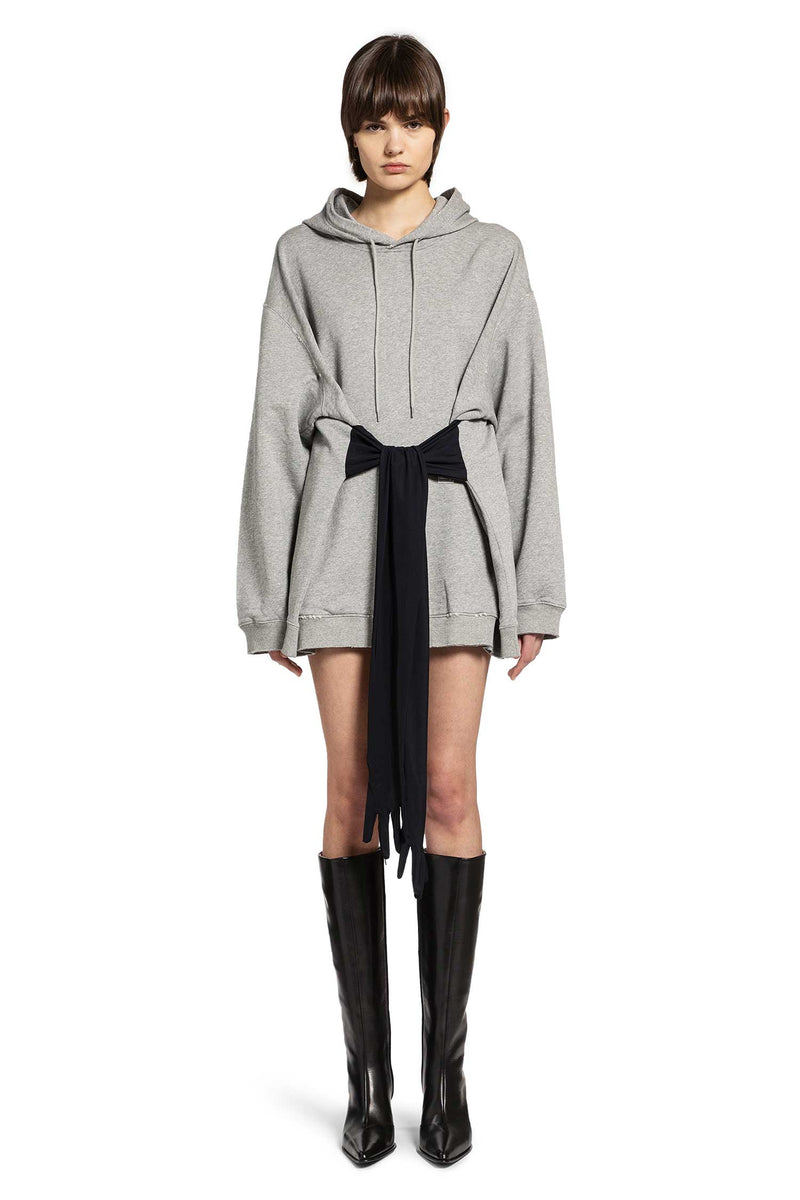 Hooeded Glove Sweatshirt Mini Dress
