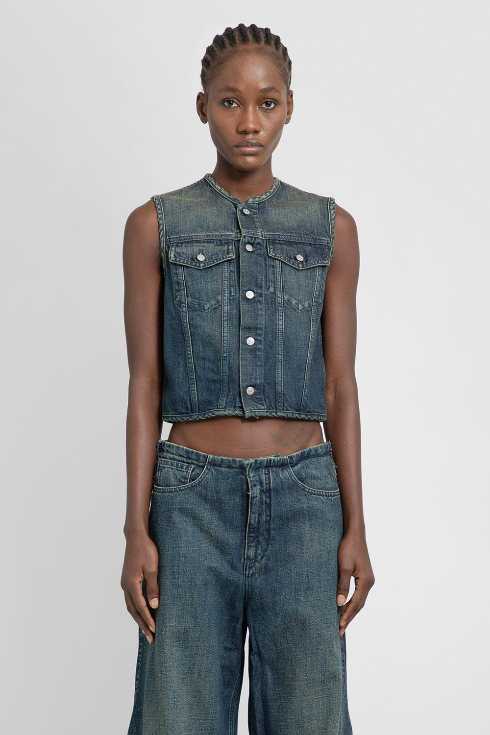 MM6 MAISON MARGIELA WOMAN BLUE VESTS