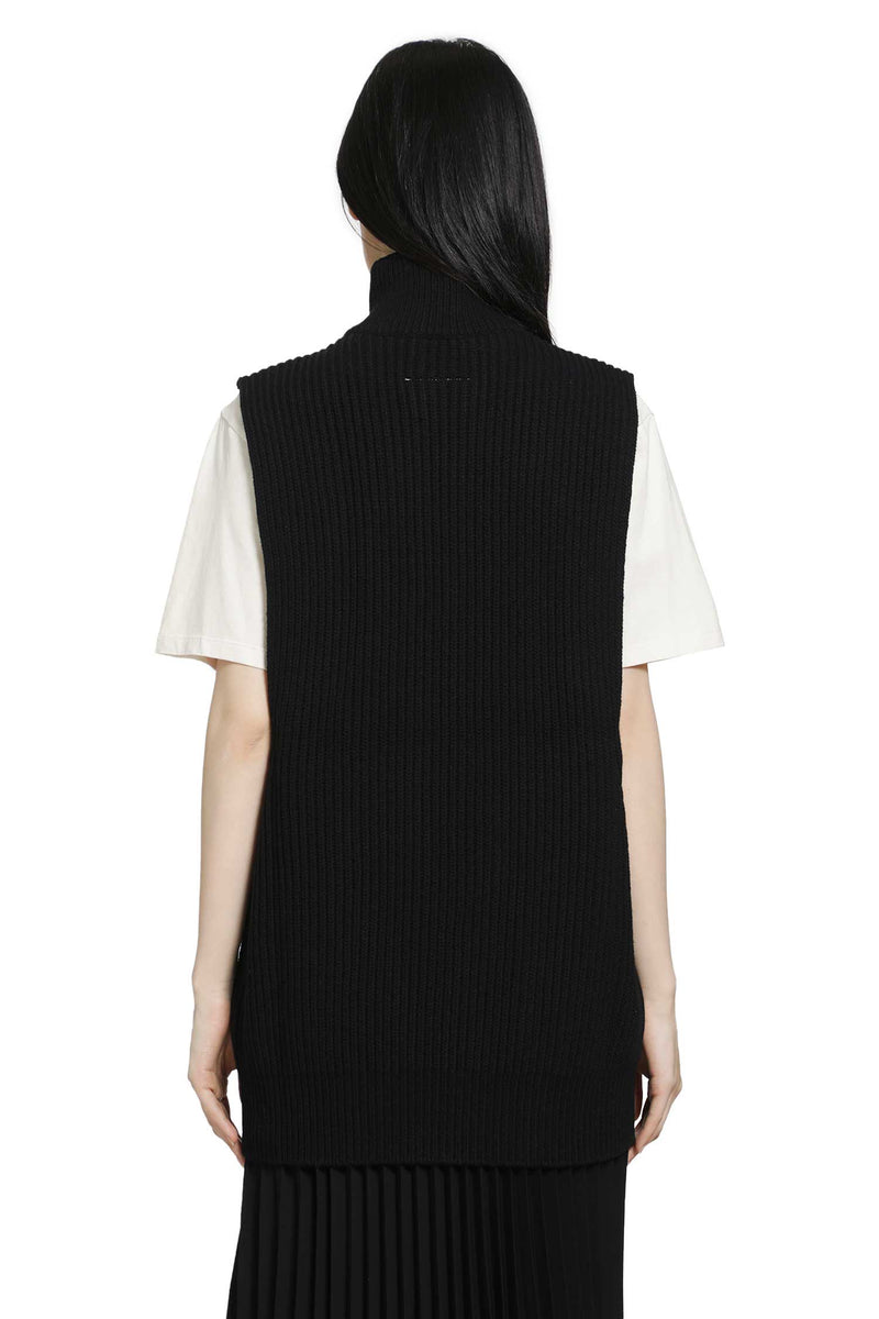 MM6 MAISON MARGIELA Zip-Up Sleeveless Cardigan woman