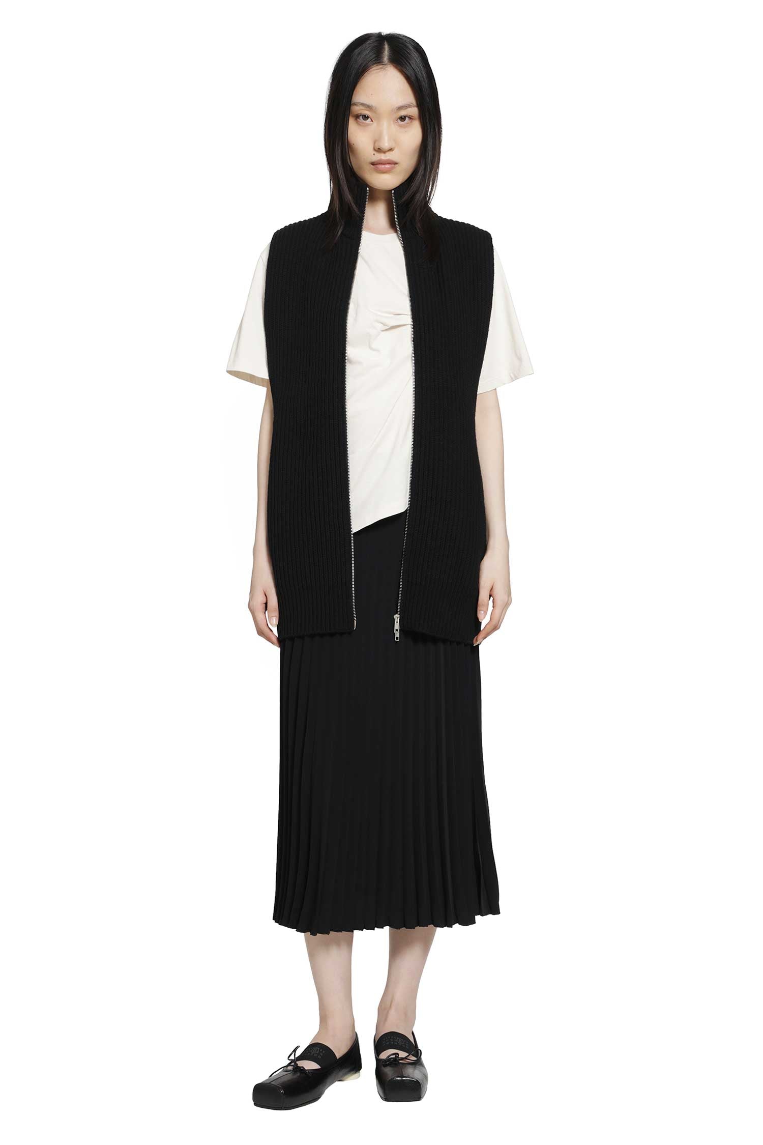 MM6 MAISON MARGIELA Zip-Up Sleeveless Cardigan woman