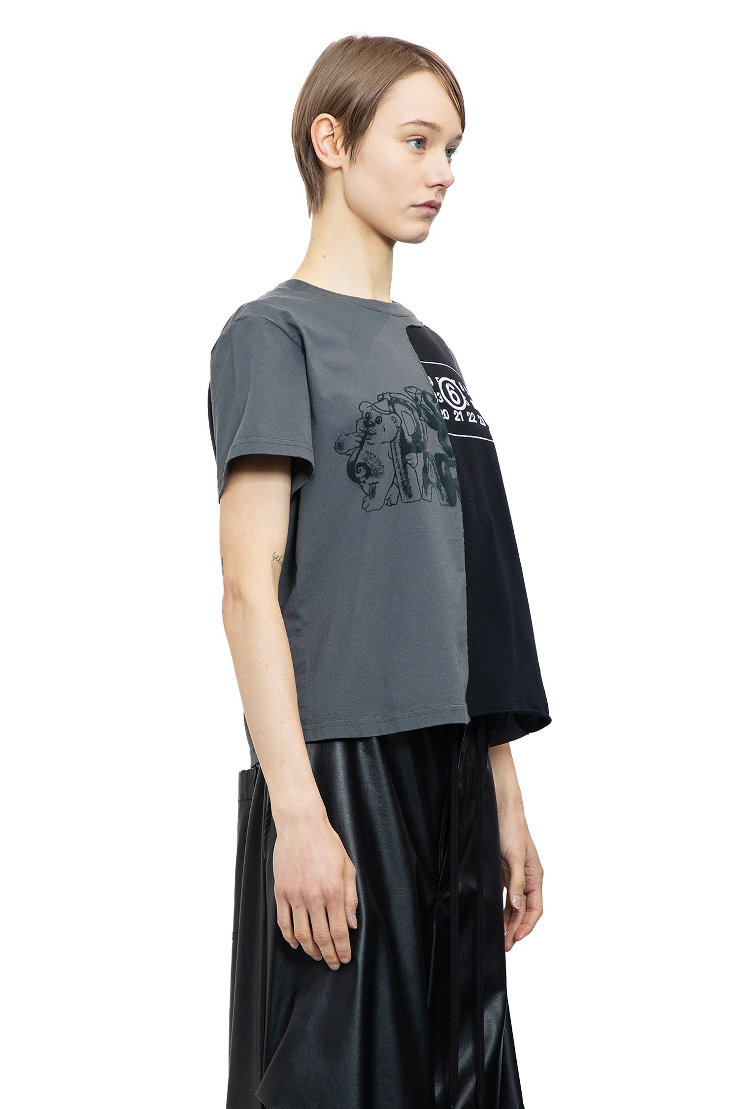 MM6 MAISON MARGIELA WOMAN MULTICOLOR T-SHIRTS & TANK TOPS