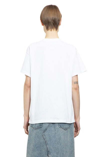 MM6 MAISON MARGIELA WOMAN WHITE T-SHIRTS & TANK TOPS