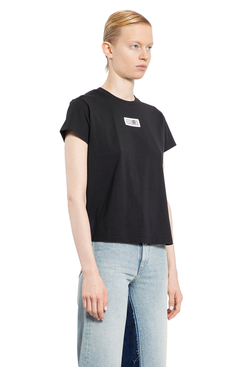 MM6 MAISON MARGIELA WOMAN BLACK T-SHIRTS & TANK TOPS - Antonioli.eu