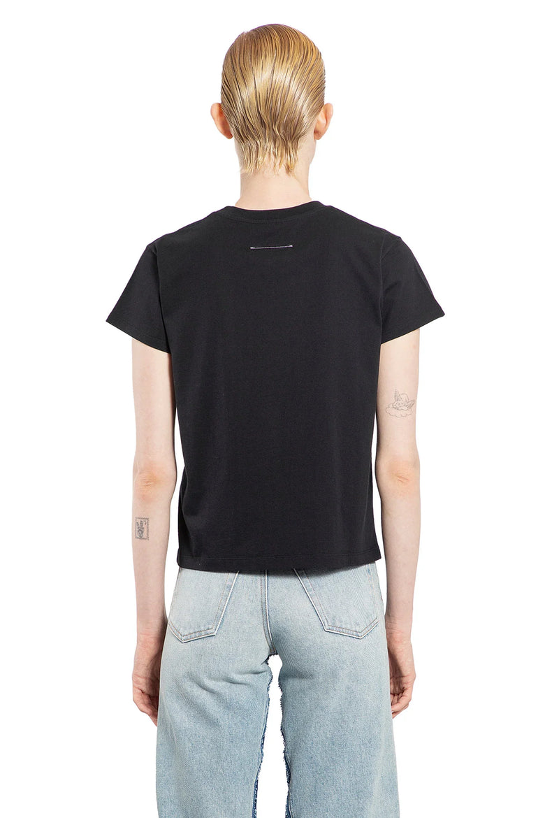 MM6 MAISON MARGIELA WOMAN BLACK T-SHIRTS & TANK TOPS - Antonioli.eu
